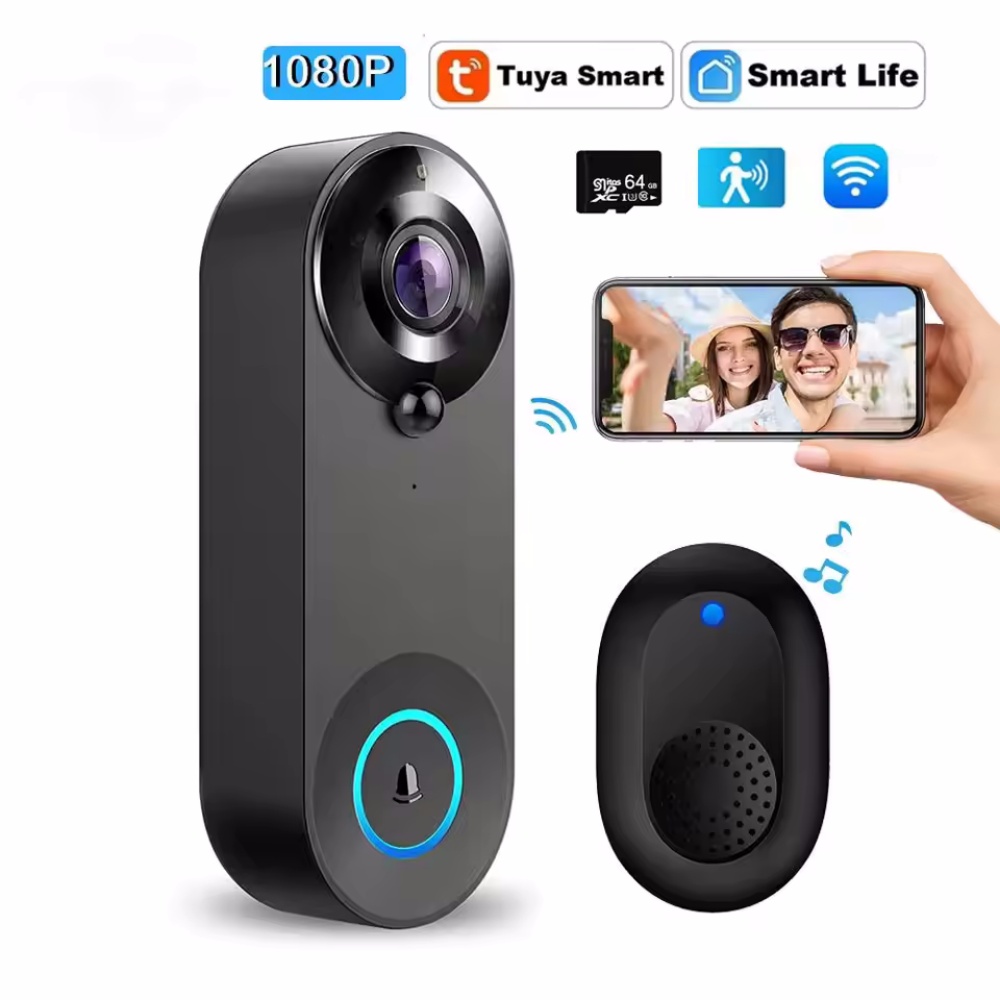 Home Security Honeywell - Tuya 1080P اللاسلكية جرس باب واي
