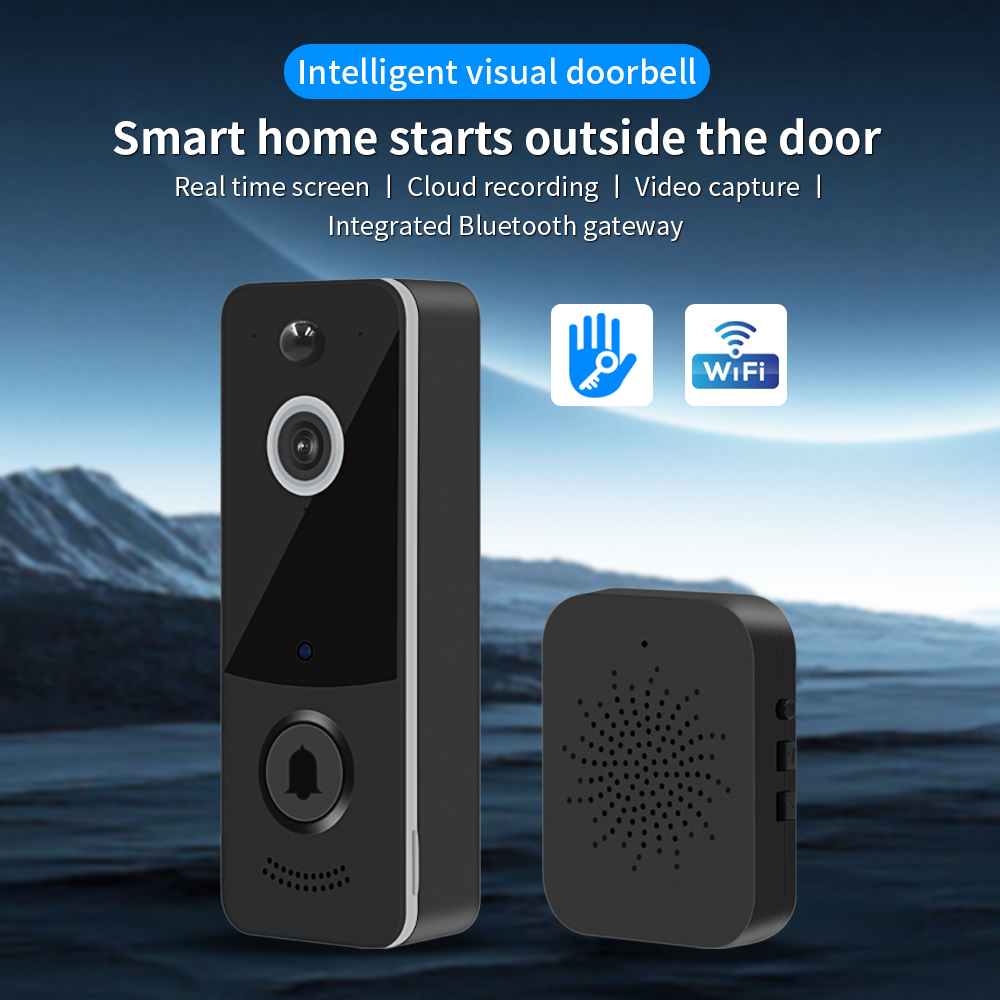 Home Security Blink - 1080P WIFI جرس باب يتضمن شاشة