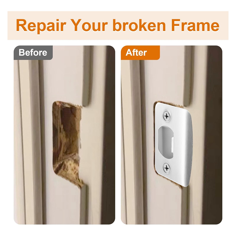 Door Reinforcer Kit - 4 حزمة مزلاج الباب سترايك لوحة-قفل