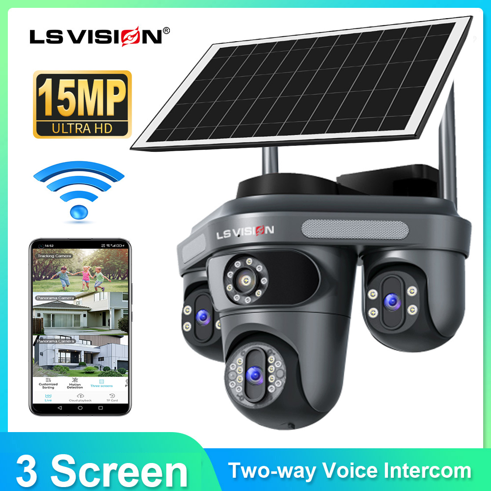 Alarm Siren Outdoor - LS VISION عدسة متعددة 3 شاشة