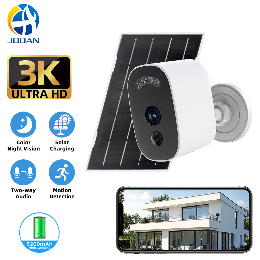 Home Security Outdoor Cameras - كاميرا Jooan 3K HD تعمل بالطاقة