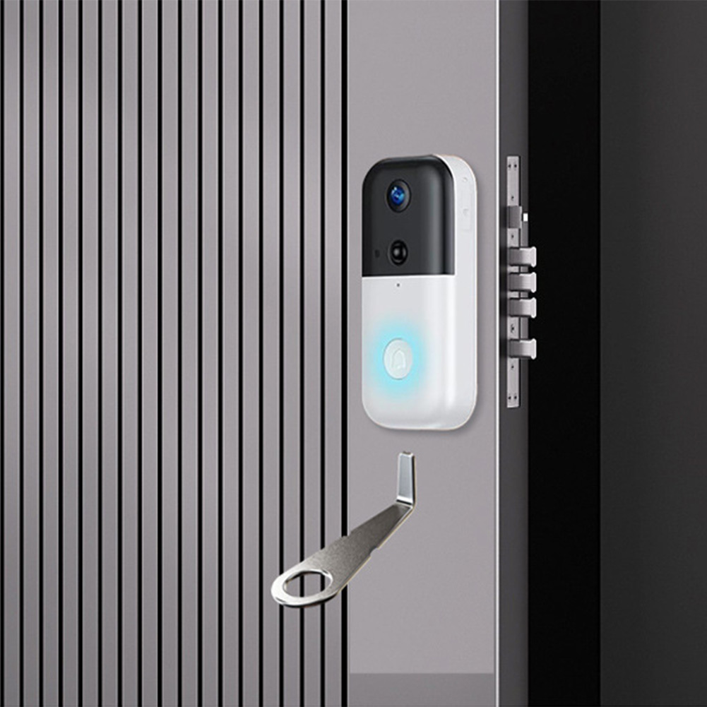 Home Security Adt - مفتاح فضي لجرس الباب بالفيديو لكاميرا
