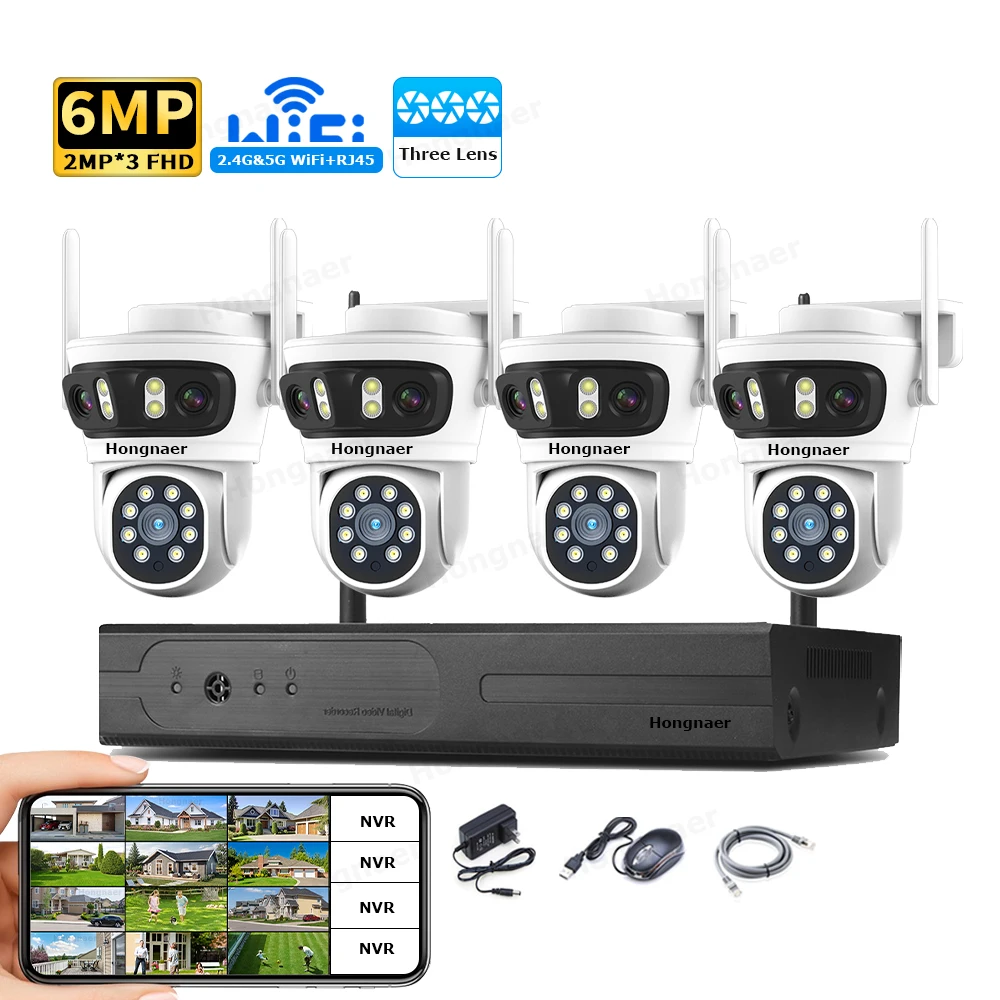 Home Security With Cameras - نظام كاميرات مراقبة منزلية لاسلكية Hongnaer