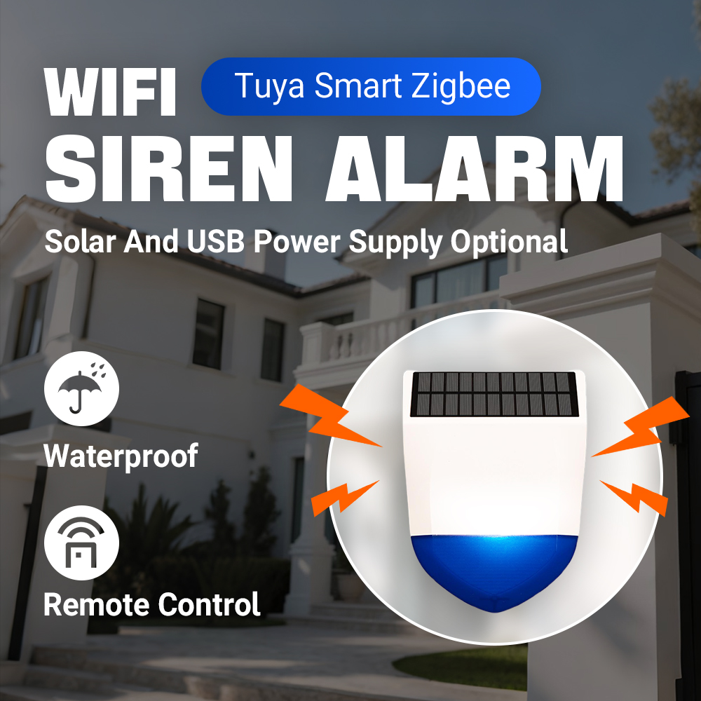 Alarm Siren Outdoor - Tuya Smart Zigbee/Wifi صفارة الإنذار مقاومة