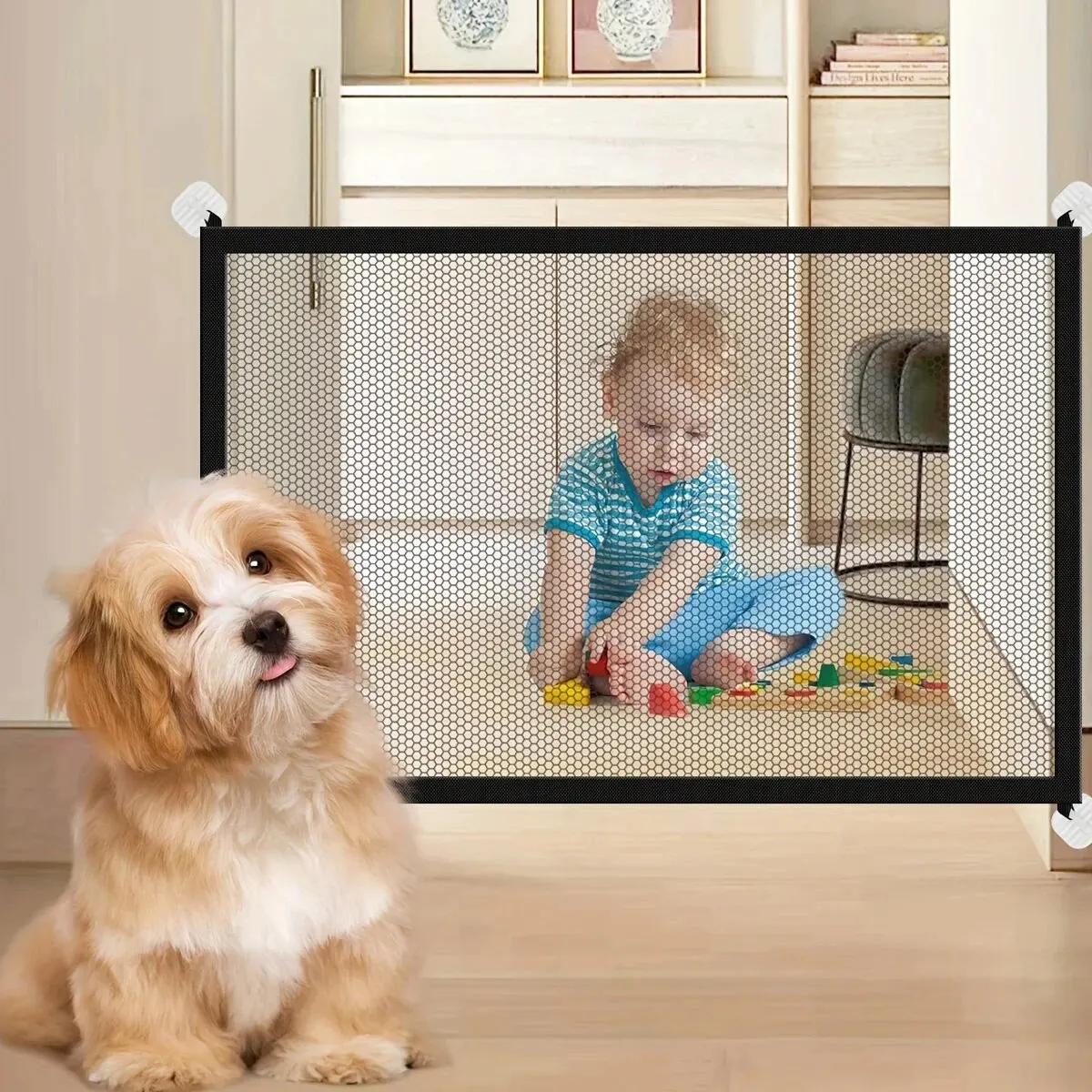 Home Security Fence - سياج معزول محمول للحيوانات الأليفة للكلاب