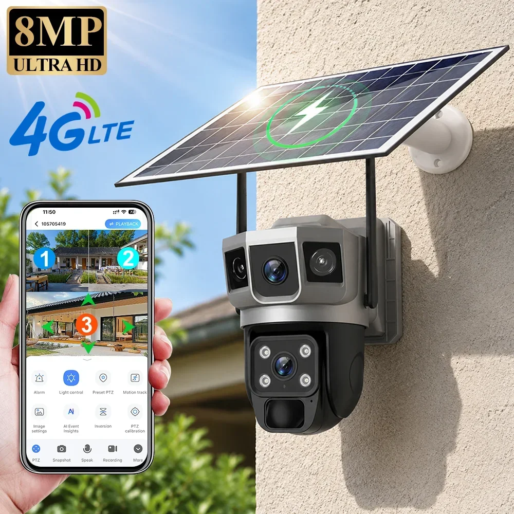 Home Security Adt - كاميرا V380 بدقة 4K مع 3