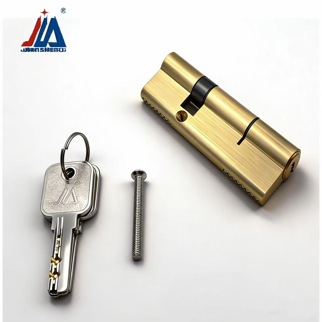 Home Security Locks - قفل باب نحاسي صلب، قلب قفل