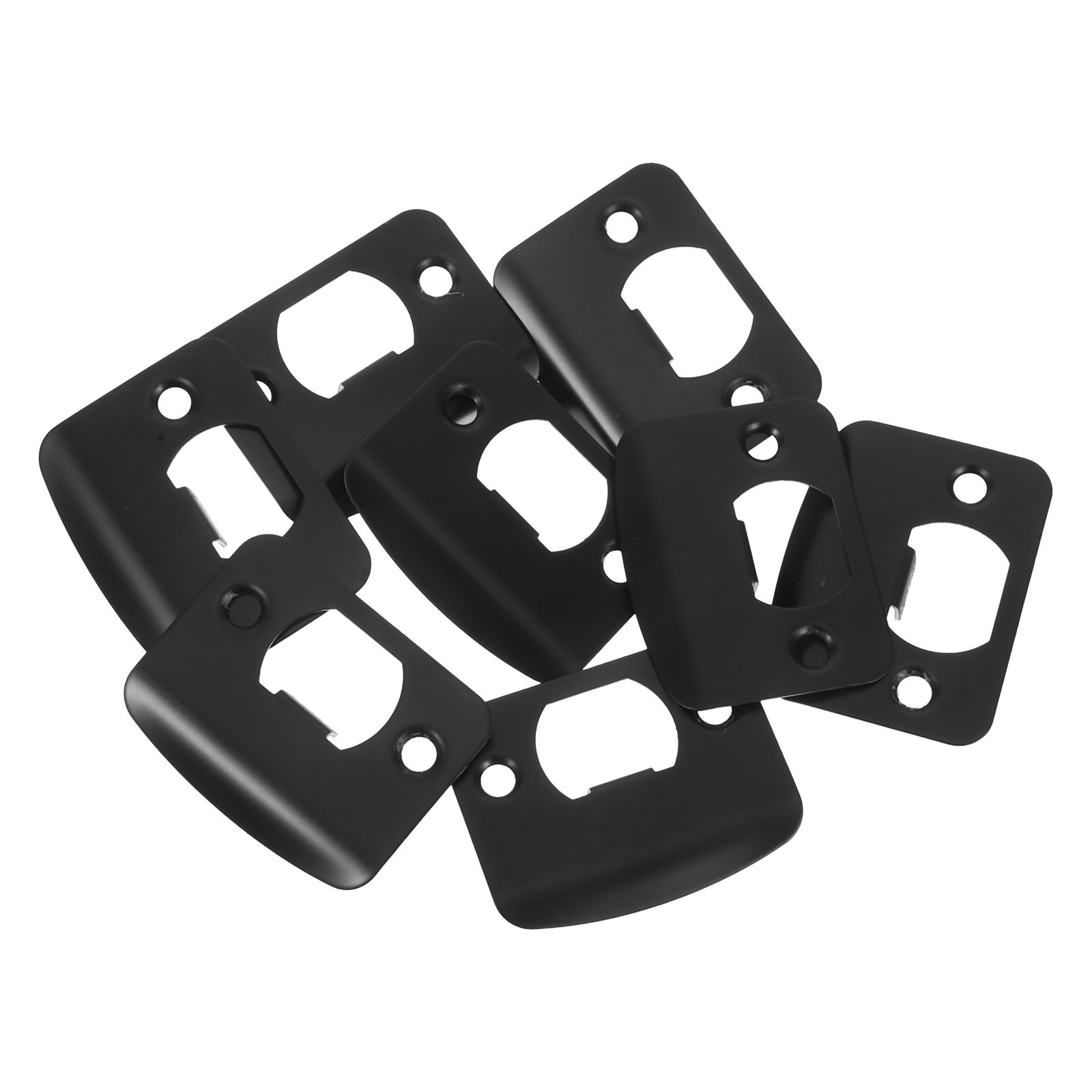Door Reinforcer Kit - 8 قطع من صفائح القفل السوداء