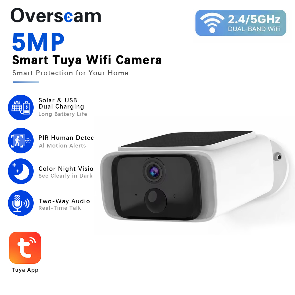 Alarm Siren Outdoor - كاميرا أمان لاسلكية تعمل بالطاقة الشمسية