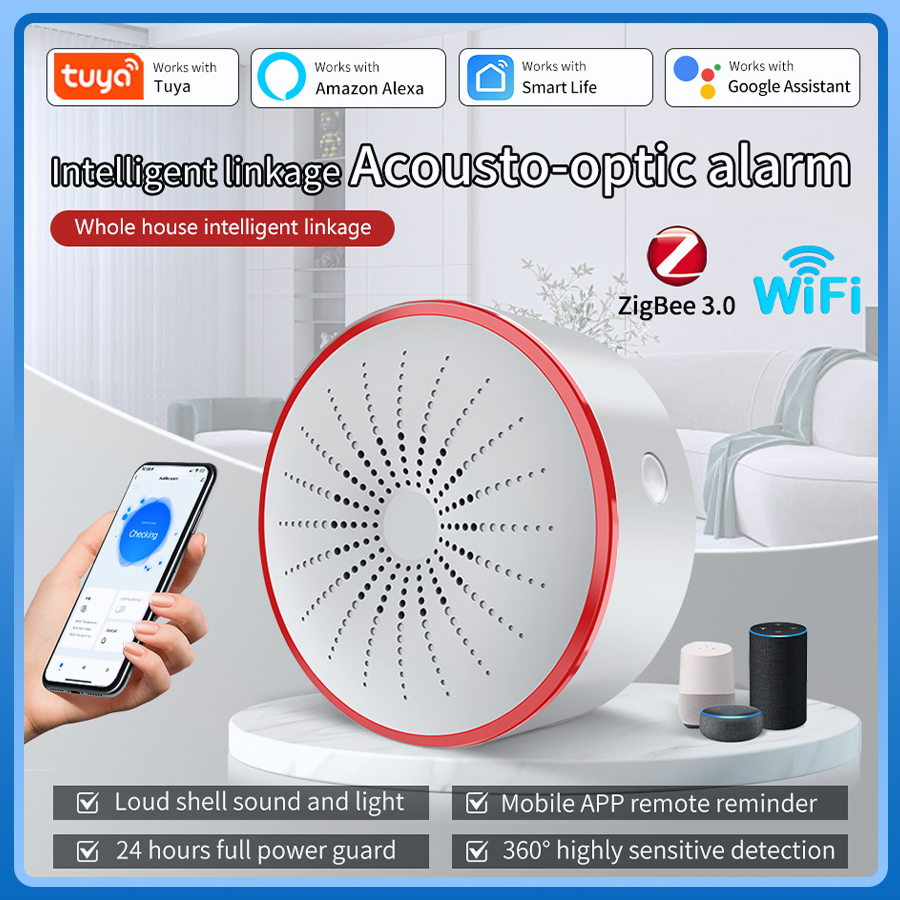 Home Security Blink - Tuya WiFi ZigBee إنذار صفارة الإنذار